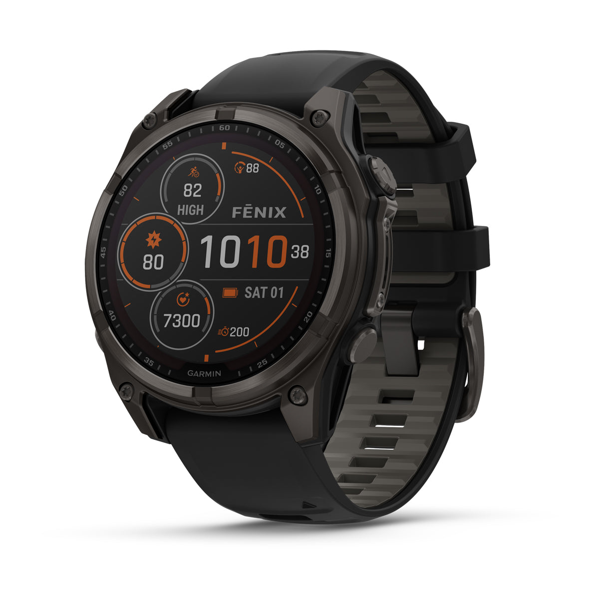 Garmin fenix 8 47mm Solar Sapphire GPS Smartwatch - front view