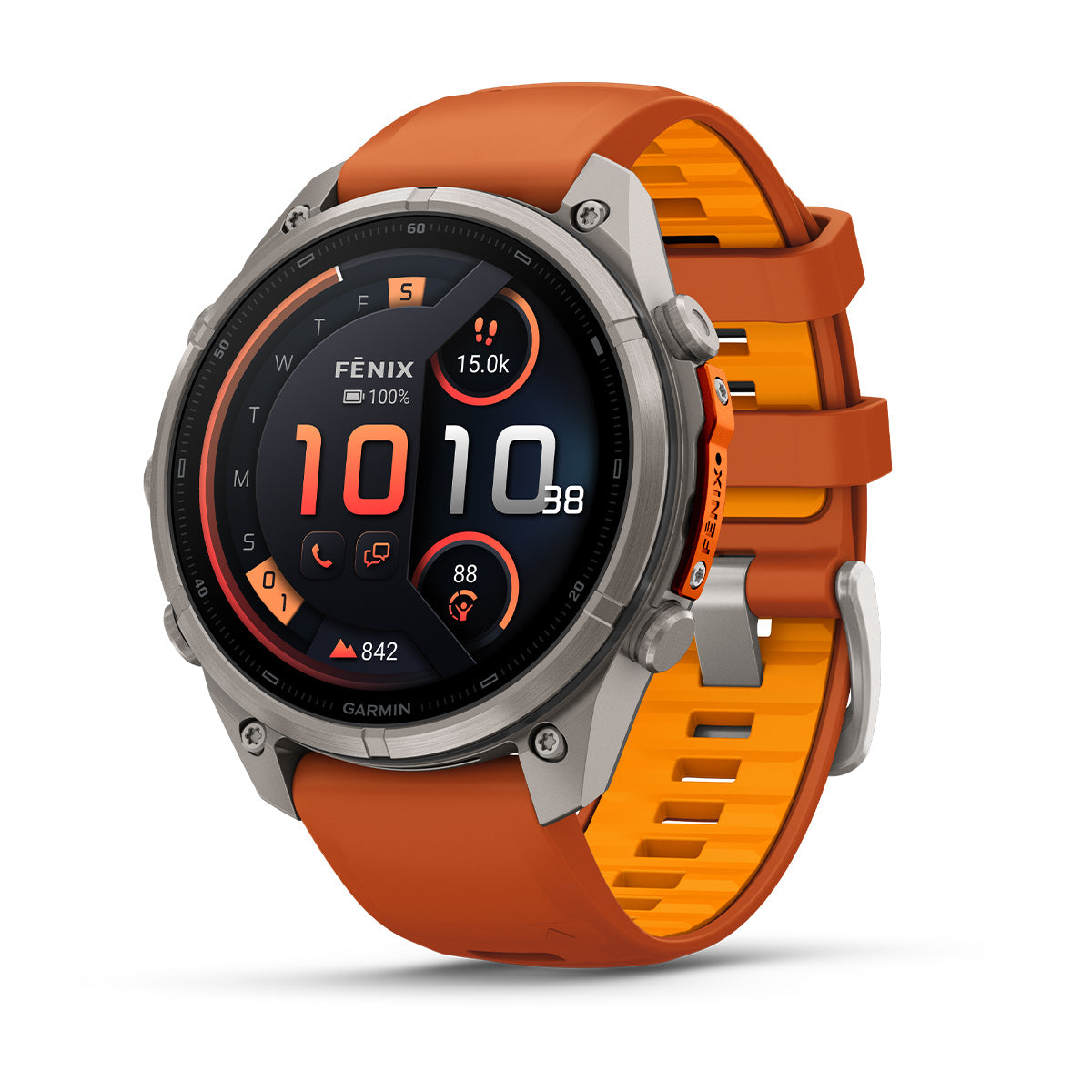Garmin fenix 9 Pro inReach 47mm AMOLED Sapphire GPS Smartwatch - front view