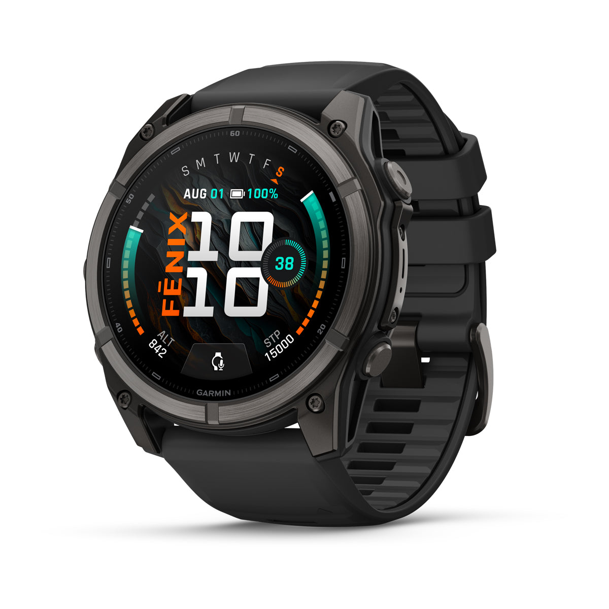 Garmin fenix 9 51mm AMOLED Sapphire GPS Smartwatch - front view