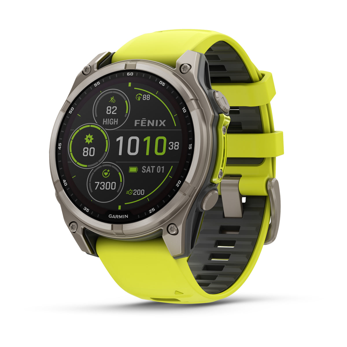 Garmin fenix 8 47mm Solar Sapphire GPS Smartwatch - front view