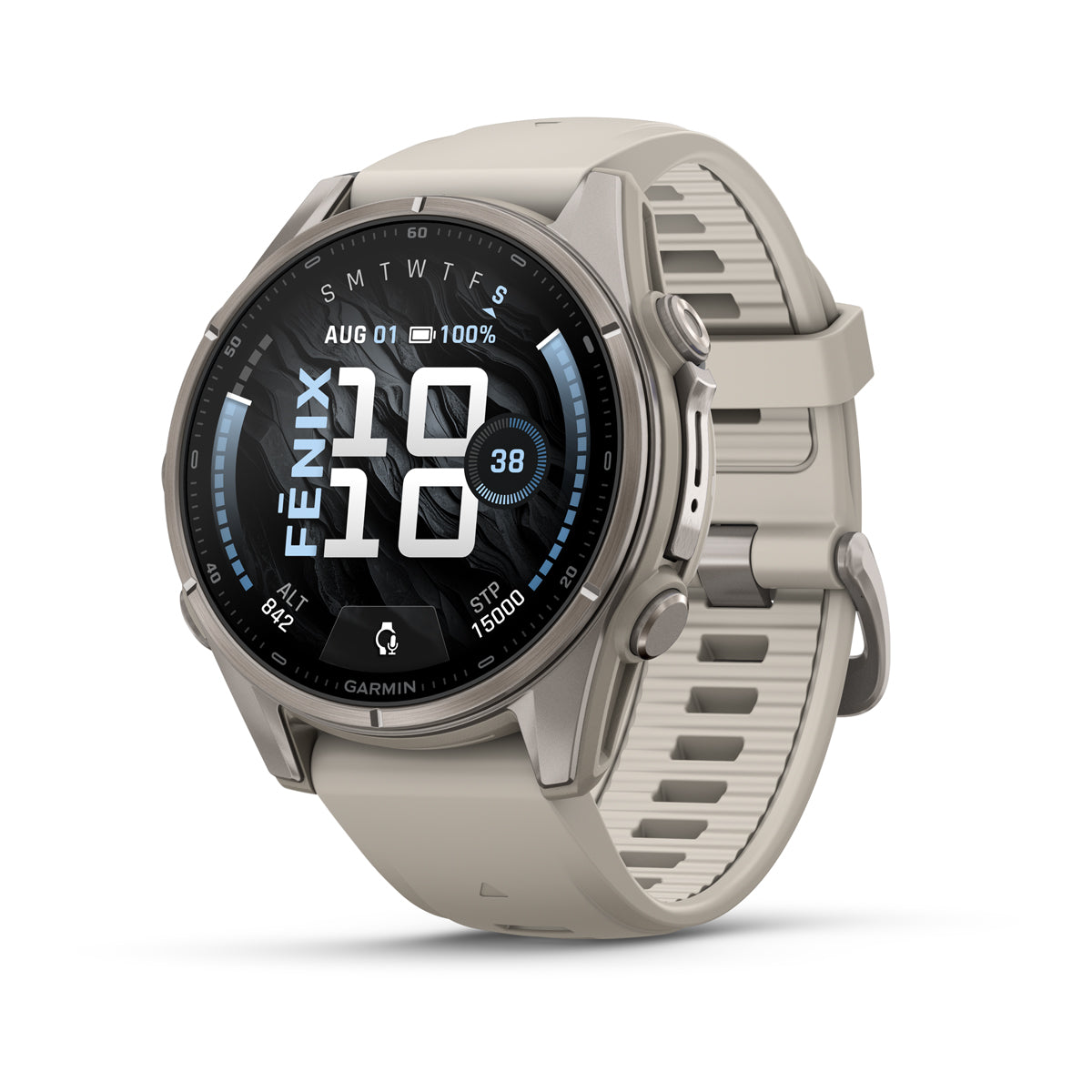 Garmin fenix 9 43mm AMOLED Sapphire GPS Smartwatch - front view