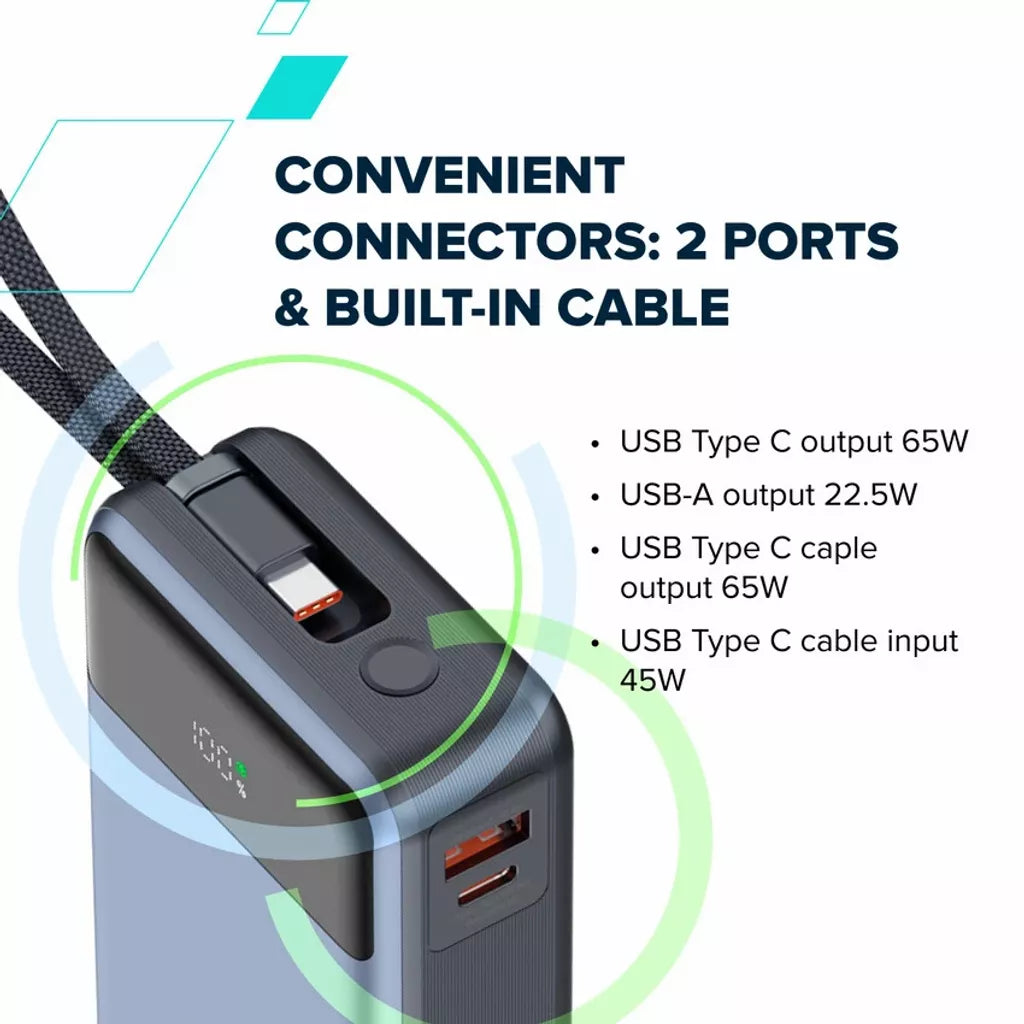 Canyon Power Bank OnPower PB-600 20,000mAh | CNS-CPB600DG Canyon Powerbank Euronics Ireland
