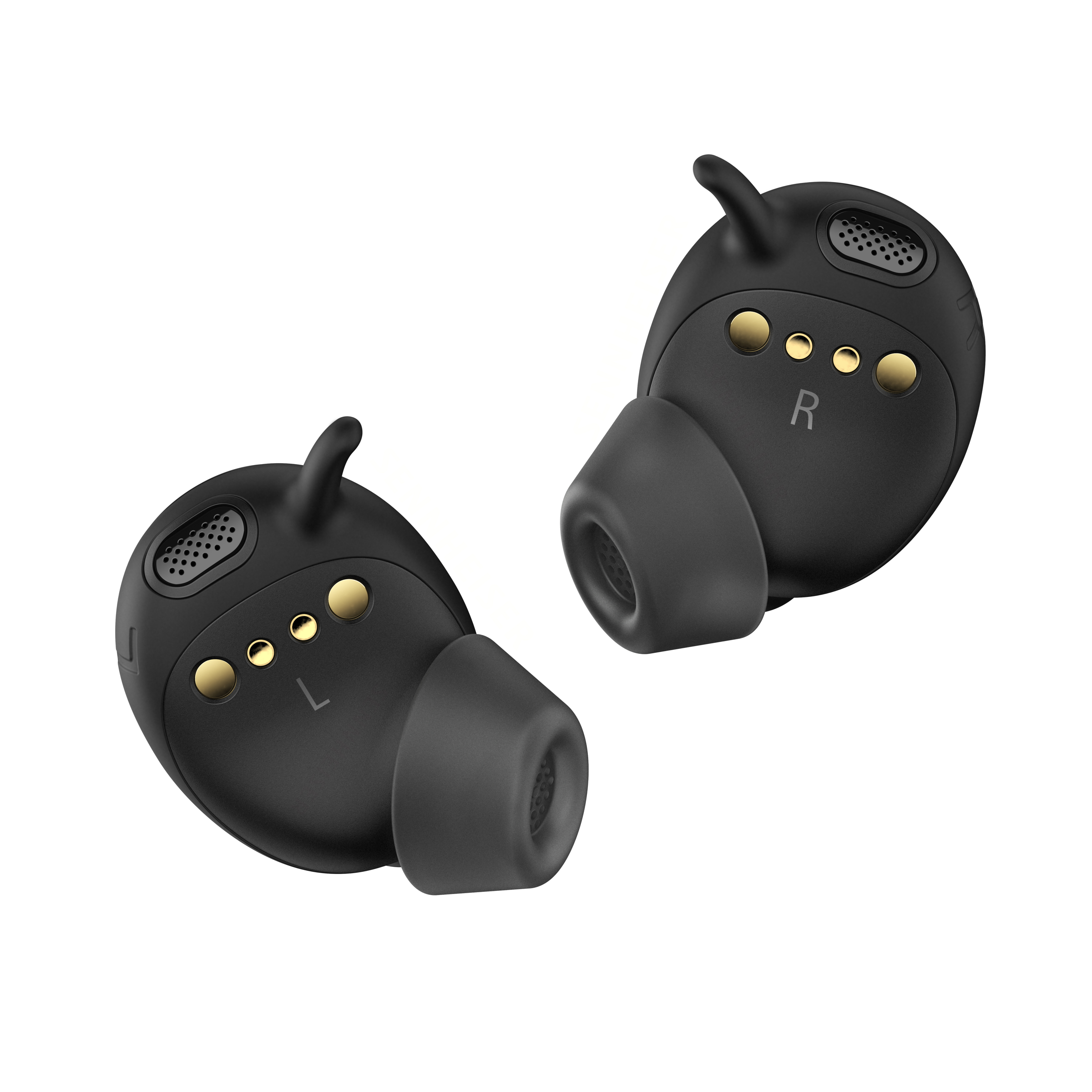 Sennheiser Conversation Clear Plus True Wireless Earphones — studio pair, back view
