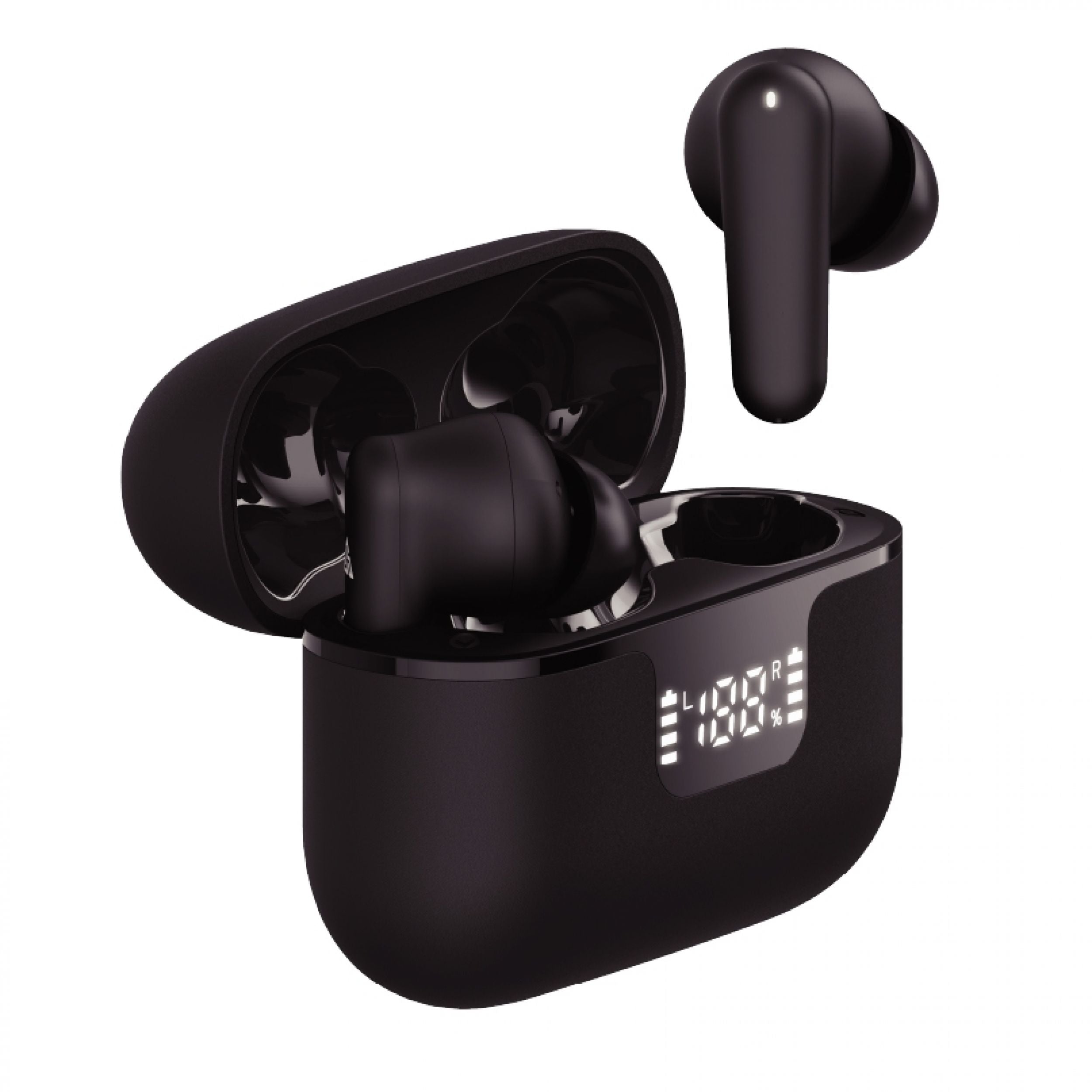 Groov-e Vibe Buds ANC True Wireless Earphones Black - official product image