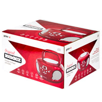Groov-e Original Boombox CD Player with AM/FM Radio Red - official product image