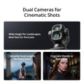 DJI Osmo Pocket 4P 4K Gimbal Camera Standard Combo - Black - dual cameras