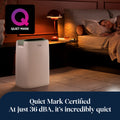 De'Longhi Tasciugo AriaDry Evo 12L Dehumidifier - White - Quiet Mark certified in the bedroom