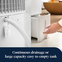 De'Longhi Tasciugo AriaDry Evo 12L Dehumidifier - White - continuous drainage and removable tank