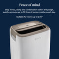 De'Longhi Tasciugo AriaDry Evo 14L Dehumidifier - White - removes up to 14 litres of moisture a day
