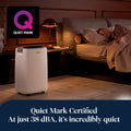 De'Longhi Tasciugo AriaDry Evo 16L Dehumidifier - White - Quiet Mark certified in the bedroom