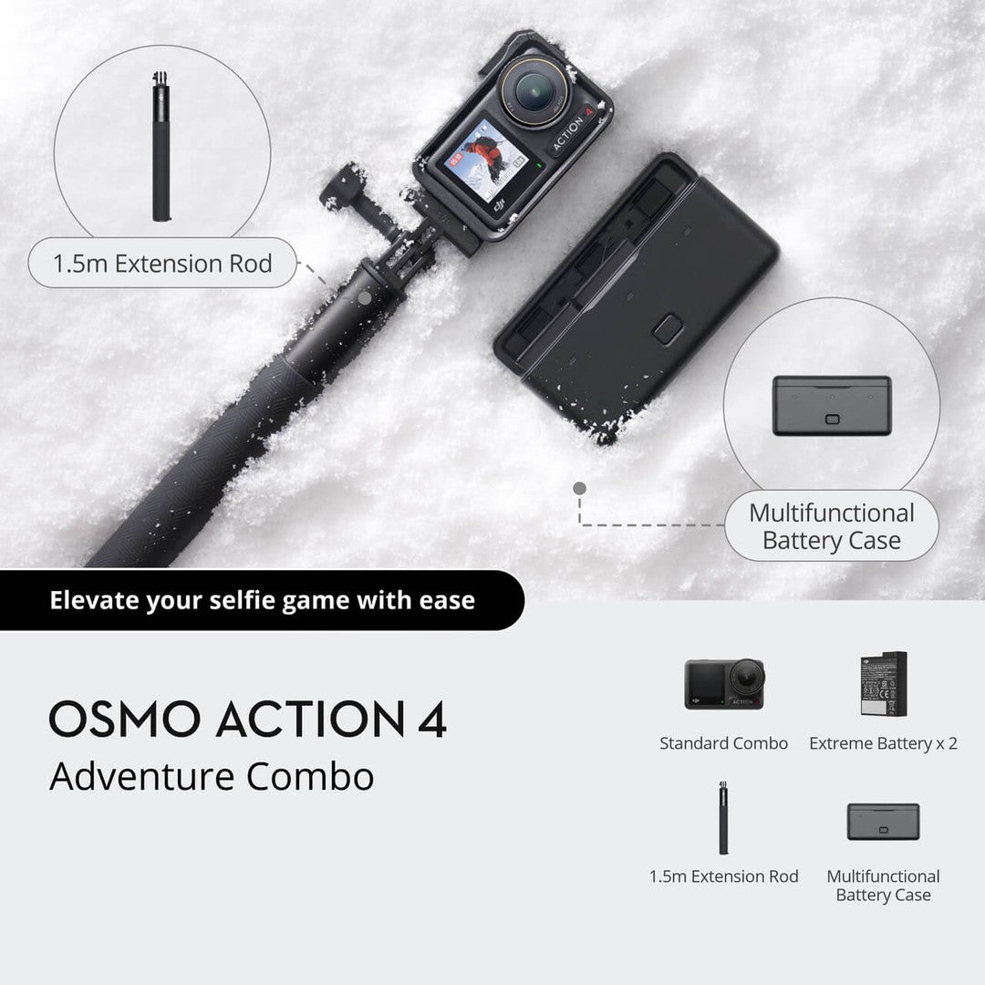 DJI Osmo Action 4 Adventure Combo | CP.OS.00000270.01 DJI Camera Euronics Ireland