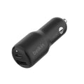 Belkin BoostCharge Dual Car Charger 42W Black product image