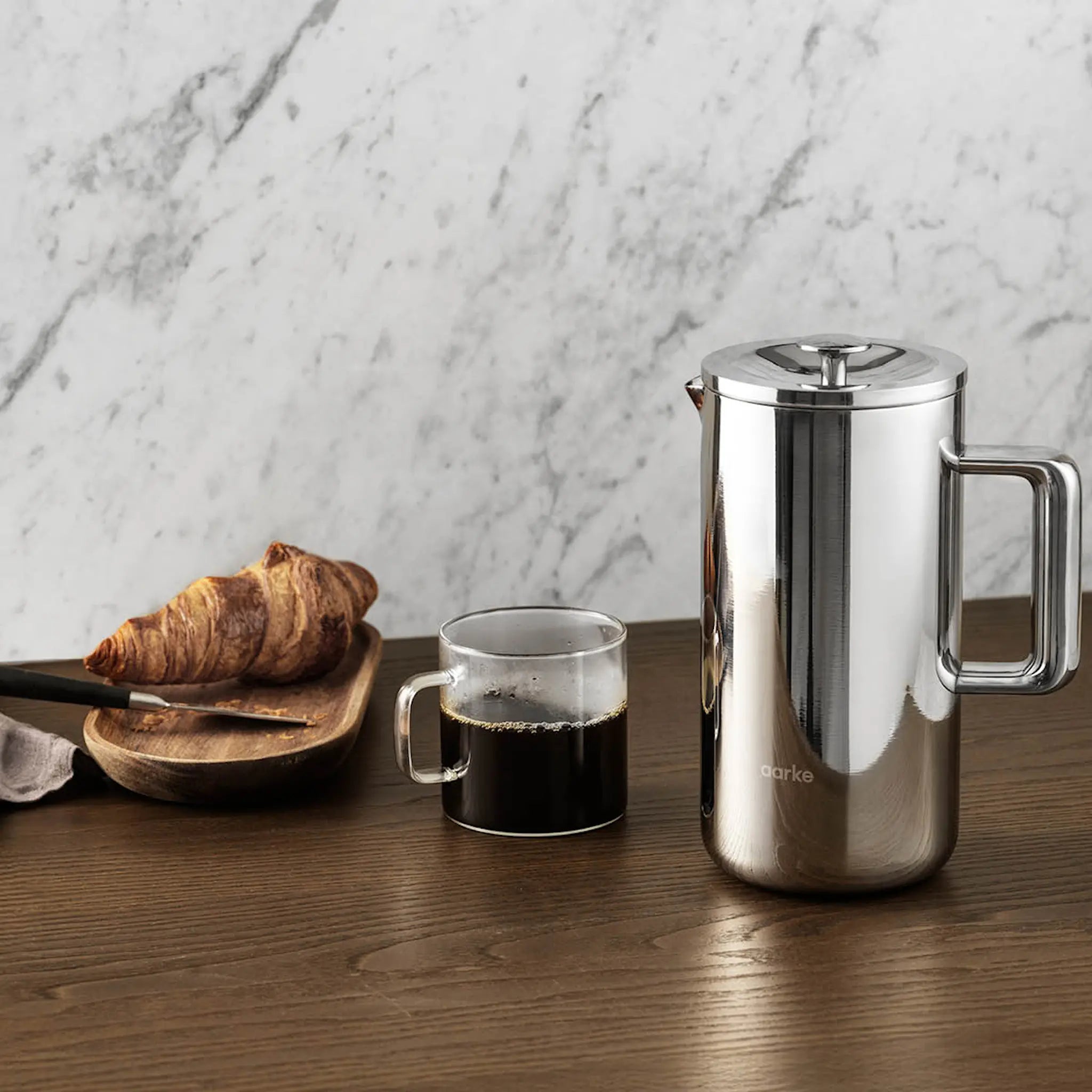 Aarke Coffee Press, Stainless Steel, 1L - front product view