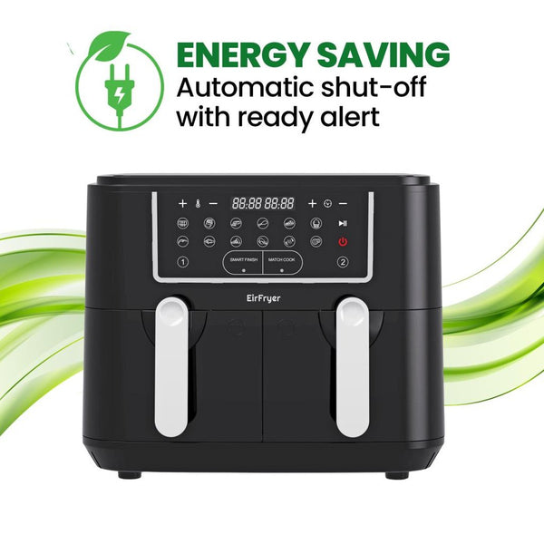 EirFryer Dual Drawer Air Fryer | T-033260 EirFryer Air Fryer Euronics Ireland