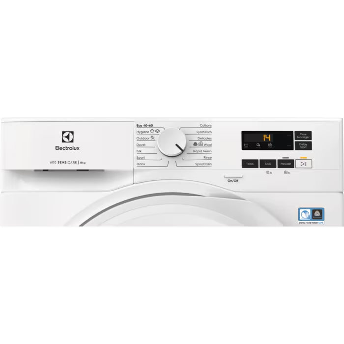 Electrolux 8KG 1400RPM Freestanding Washing Machine - White | EFI61841B Electrolux Washing Machine Euronics Ireland