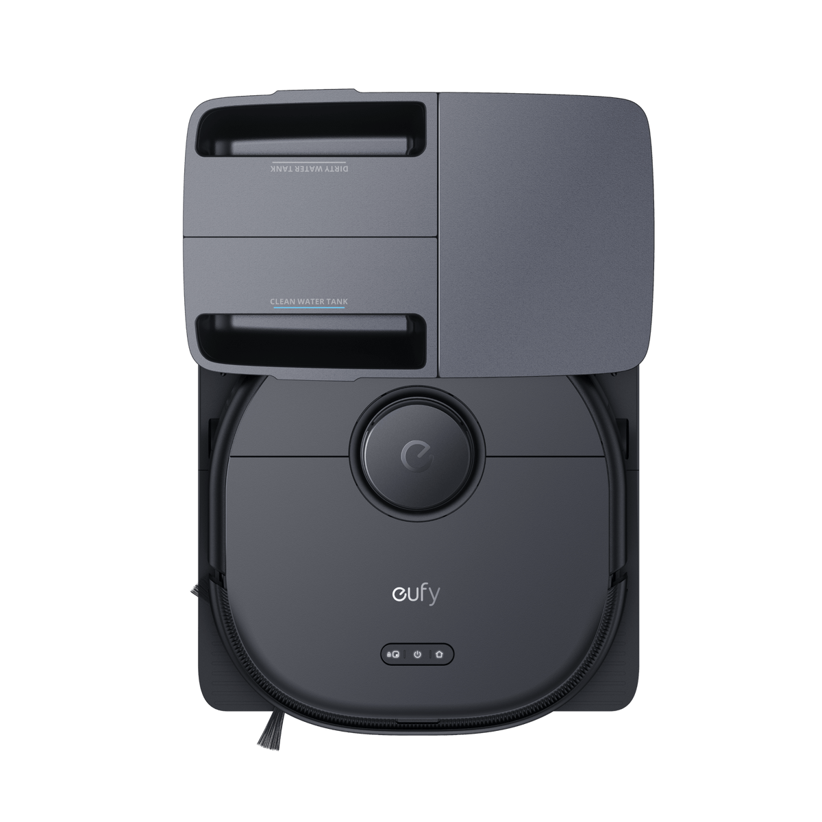eufy Clean X10 Pro Robot Vacuum and Mop - top view of the robot in the station
