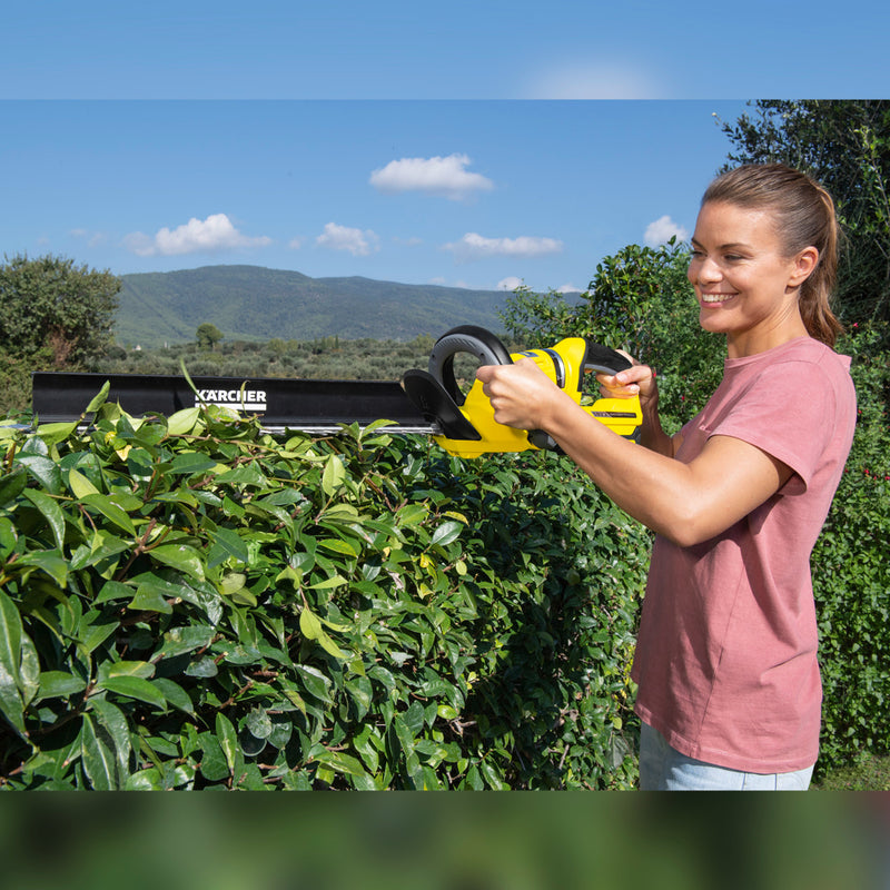 Karcher HGE 18-50 Cordless Hedge Trimmer | Yellow Karcher Hedge Trimmer Euronics Ireland
