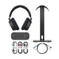 Sennheiser RS 275 TV Headphones with BTA 1 Transmitter Bundle — full contents flat-lay