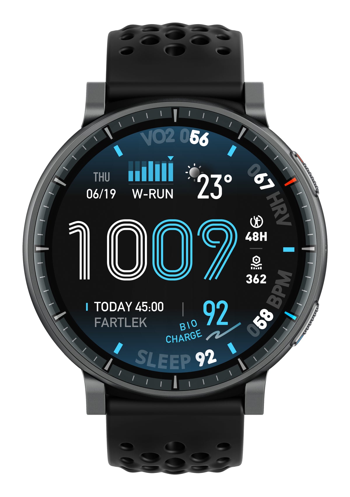 Amazfit Active Max Smartwatch - Black - front view