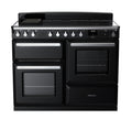 Rangemaster Estel Deluxe 110 Induction range cooker in Gloss Black with Chrome trim