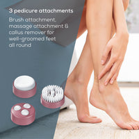 Beurer FB 35 Foot Spa 3 pedicure attachments detail, brush and massage and callus remover