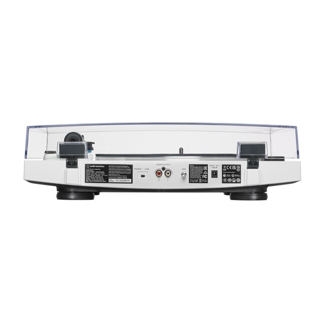 Audio-Technica AT-LP3XBT white turntable rear view