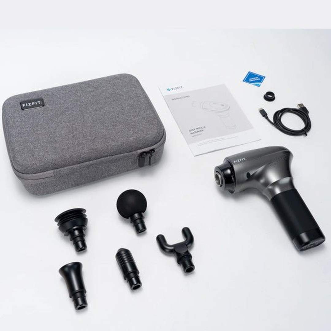 FIZFIT Massage Gun Elite 2 in Space Grey | 490278 FIZFIT Massage Gun Euronics Ireland
