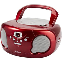 Groov-e Original Boombox CD Player with AM/FM Radio Red product image