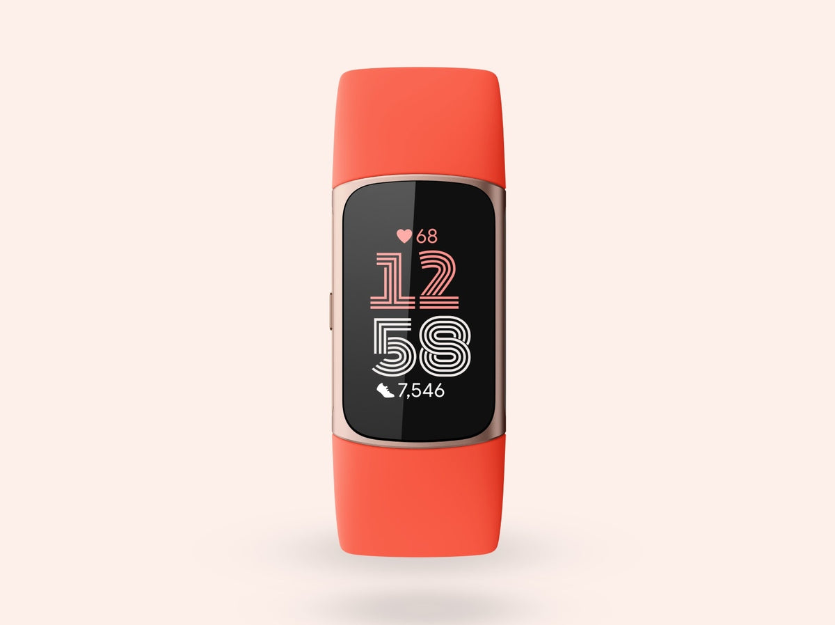 Fitbit Charge 6 Fitness Tracker - Coral/Champagne Gold | 79-GA05184-GB
