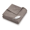 Beurer HD 75 Heated Overblanket 180x130cm Taupe, folded studio shot with controller