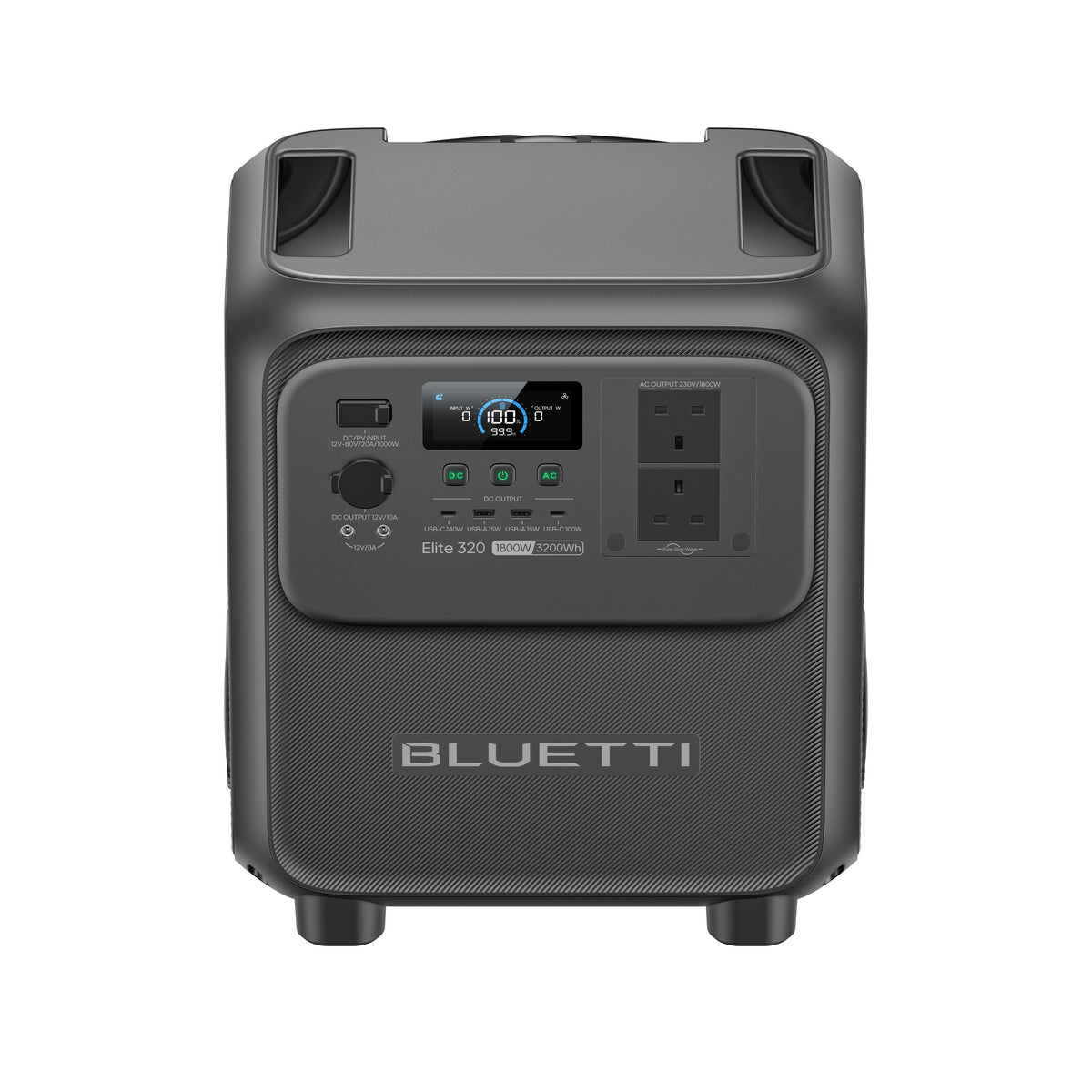 BLUETTI Elite 320 3,200Wh 1,800W Portable Power Station - high angle front view