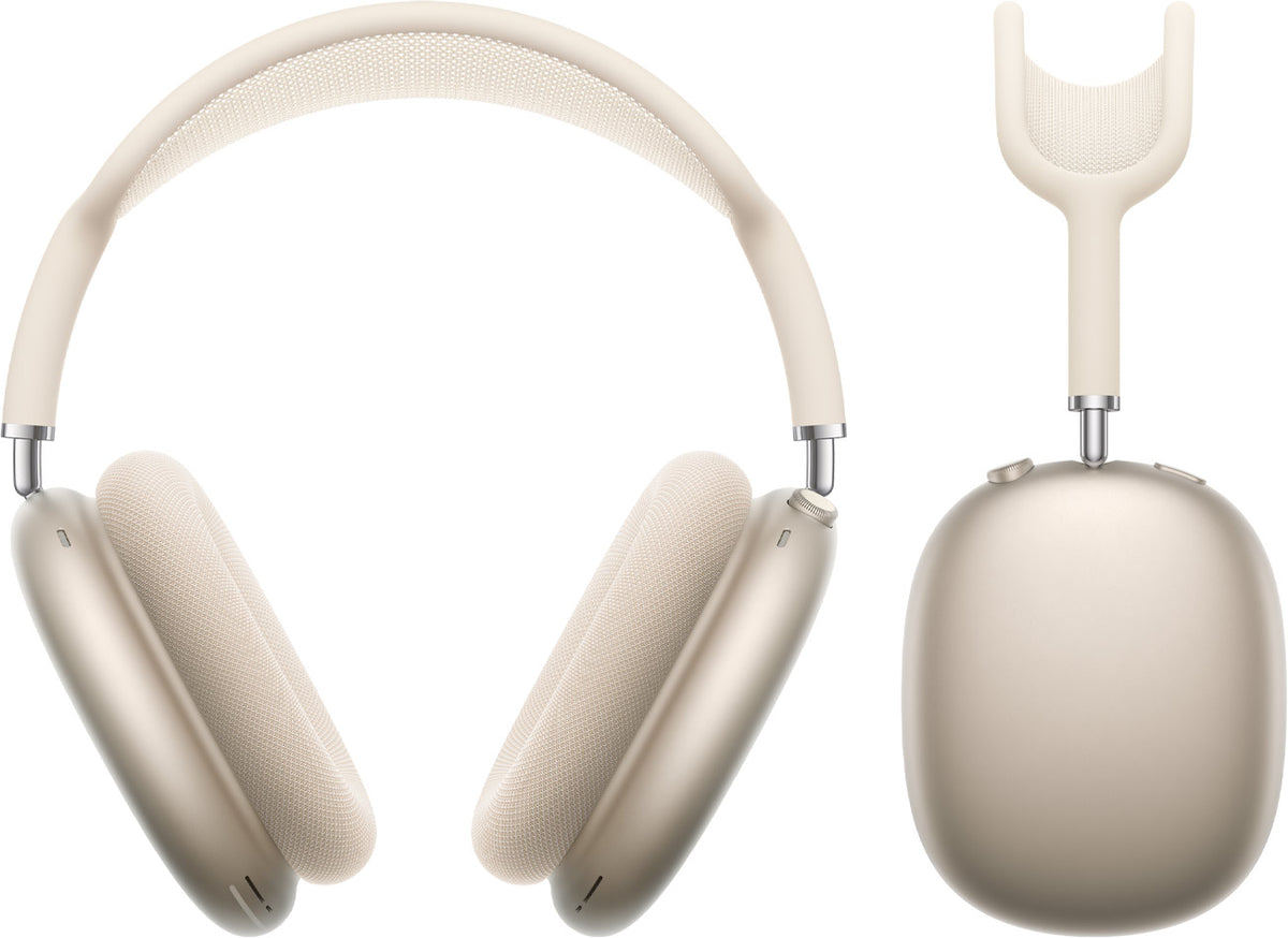 Apple AirPods Max 2 Wireless Over-Ear Headphones - Starlight - front and side