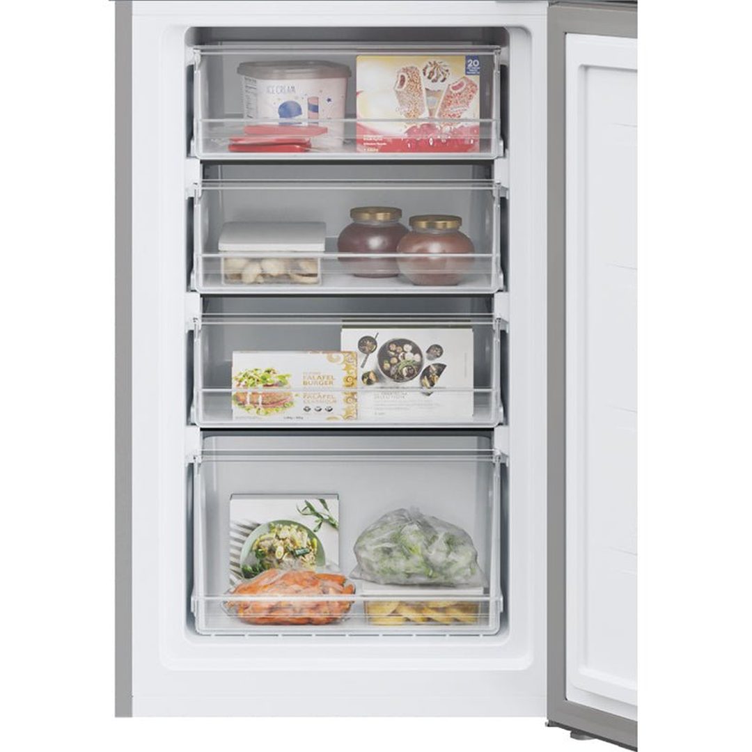 Hoover 252L 50/50 Low Frost Freestanding Fridge Freezer - Metal Back | HVT3CLECKIHS-1 Hoover Fridge Freezer Euronics Ireland