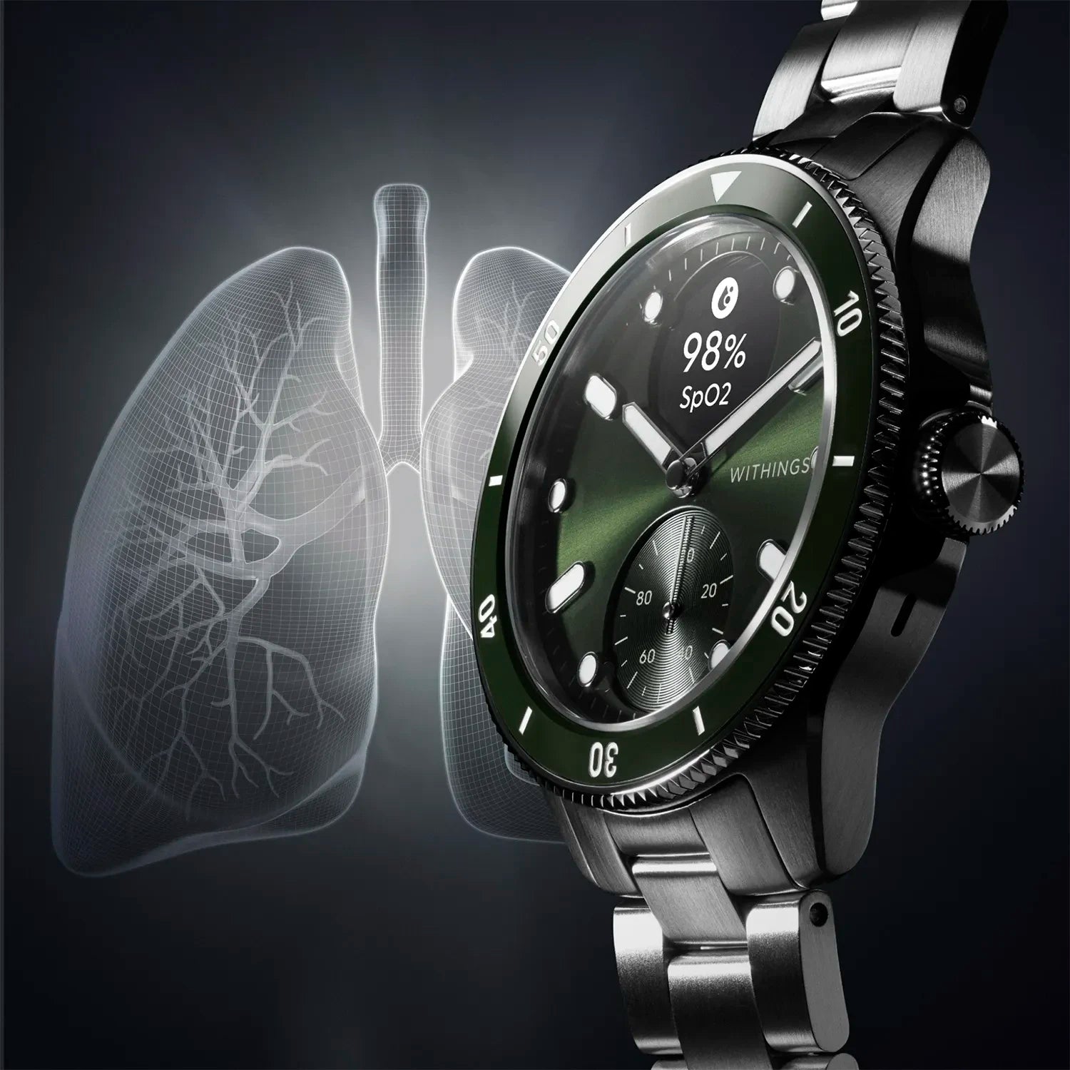 Withings ScanWatch Nova - Premium Health Smartwatch with ECG & SpO2 - Green | 78-HWA10-model 8-All-Int