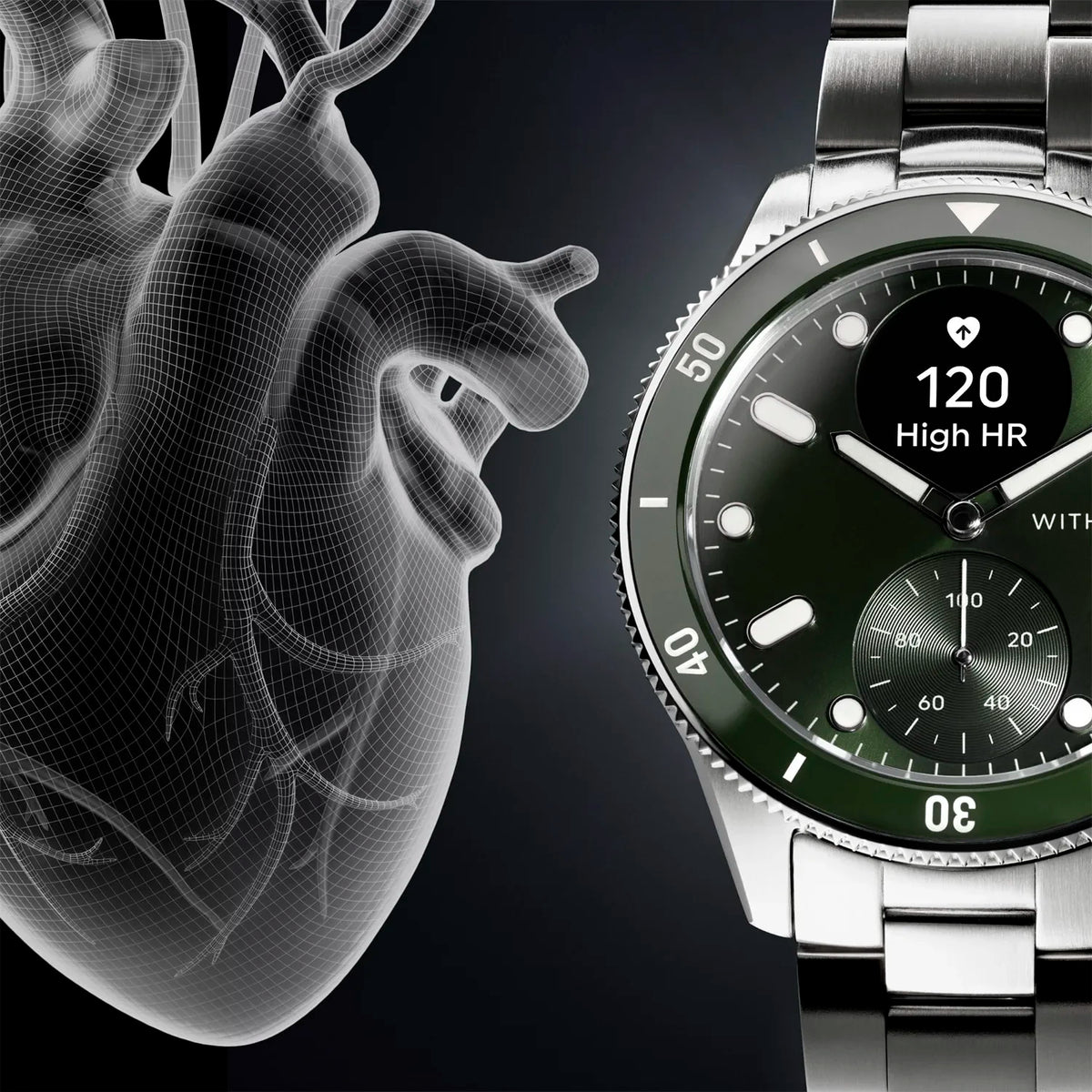 Withings ScanWatch Nova - Health Smartwatch with ECG & SpO2 - Green