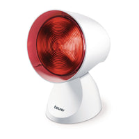Beurer IL 21 Infrared Lamp 150W, studio shot showing glass-bulb lamp head, no timer dial