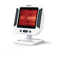 Beurer IL 60 Infrared Lamp 300W, studio shot showing large rectangular heat panel with digital display