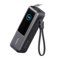 Anker 25K 165W Power Bank with Built-In USB-C & Retractable Cable, Black - official product image