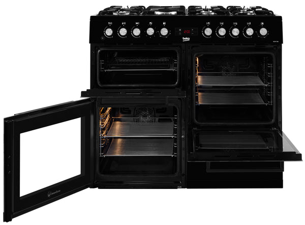 Beko Freestanding 100cm Double Oven Gas Range Cooker | KDVF100K