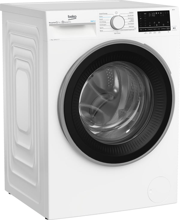 Beko 9kg 1600rpm Washing Machine IronFast RecycledTub | B3W5961IW
