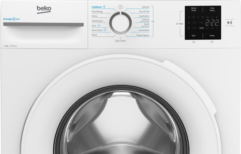 Beko 8kg 1400rpm Washing Machine with EnergySpin | BM3WT4841W