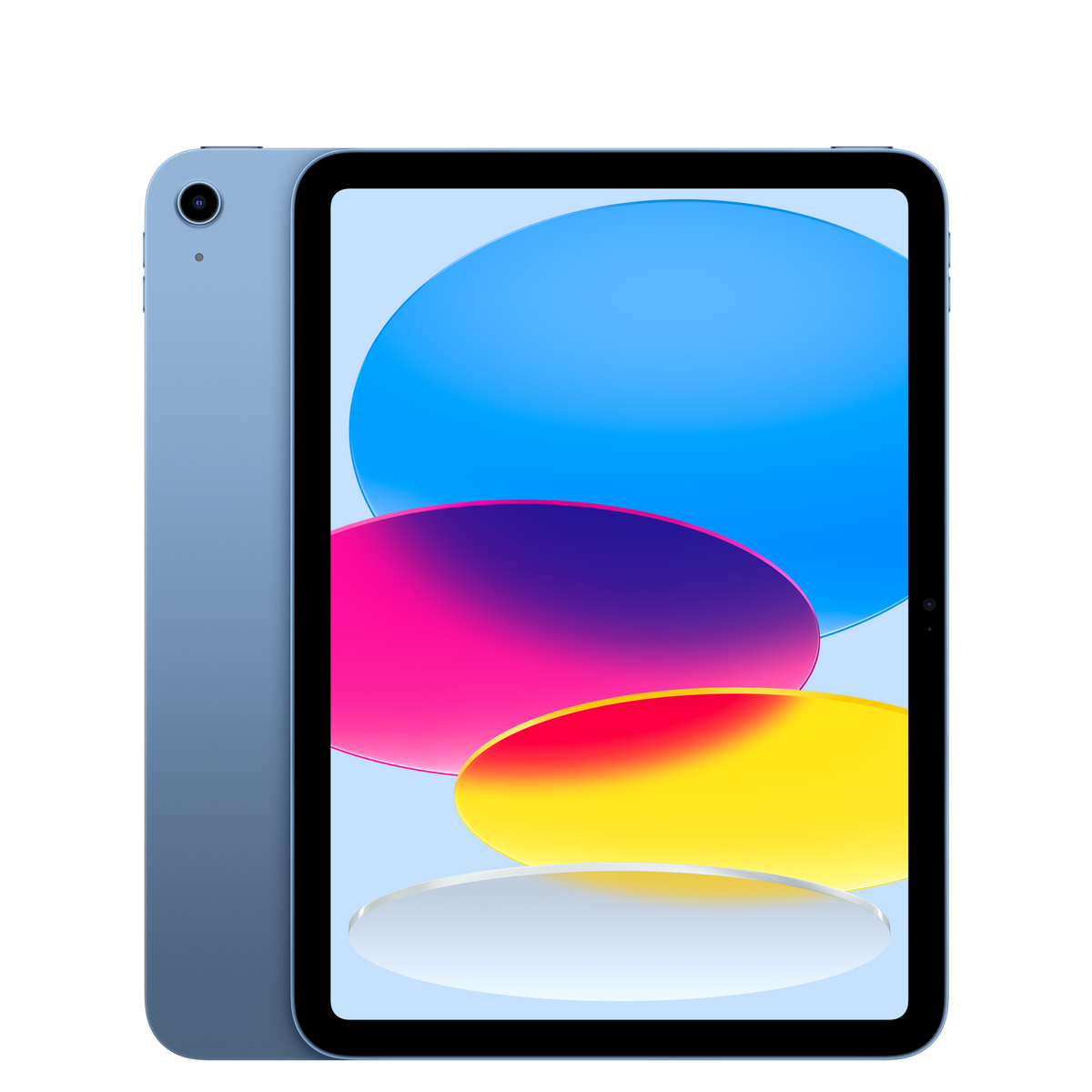 Apple iPad 11" (A16) 128GB Wi-Fi Tablet - Blue - front and back