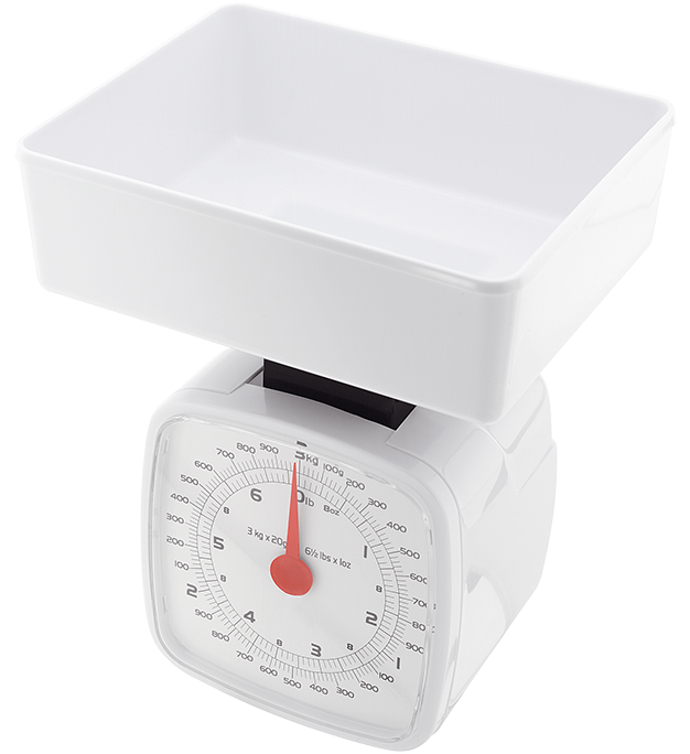 Judge J401 3kg traditional white kitchen scale product image 1
