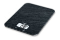 Beurer KS 19 Kitchen Scale 5kg Slate, studio shot showing dark slate-stone textured glass surface