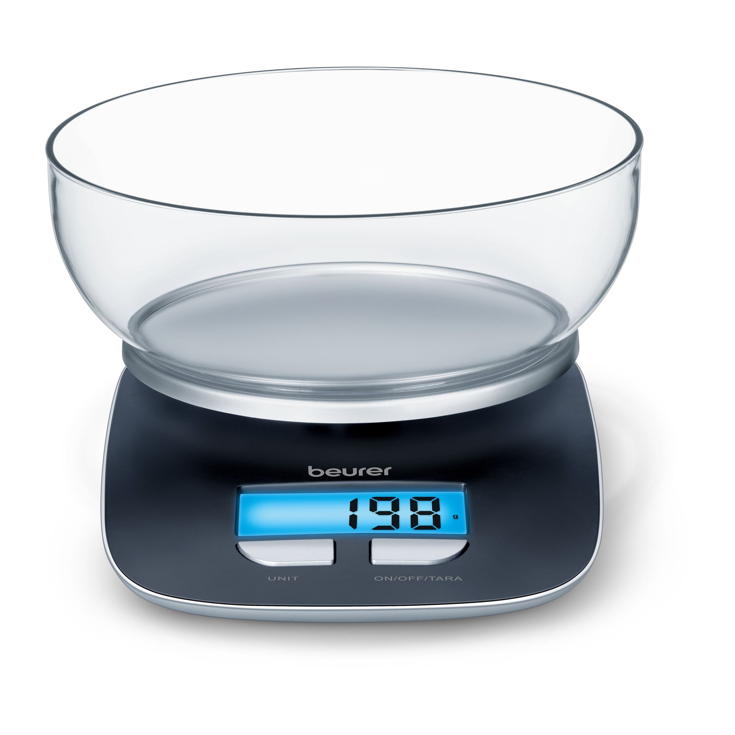 Beurer KS 25 Kitchen Scale with 1.2L bowl, front view