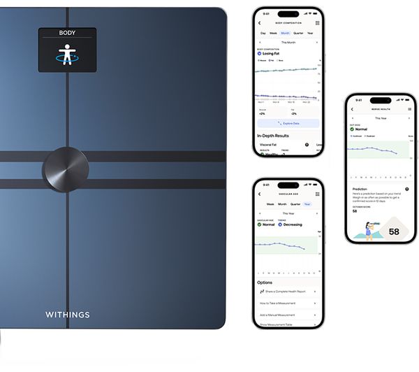 Withings Body Comp Smart Scale - Black | 78-WBS12-Black-All-Inter