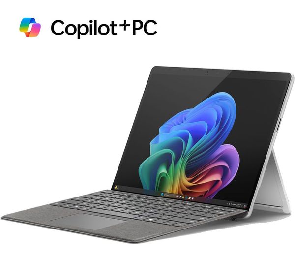 MICROSOFT 13" Surface Pro, Copilot+ PC - Snapdragon X Plus, 256 GB SSD, Platinum | ZHX-00003