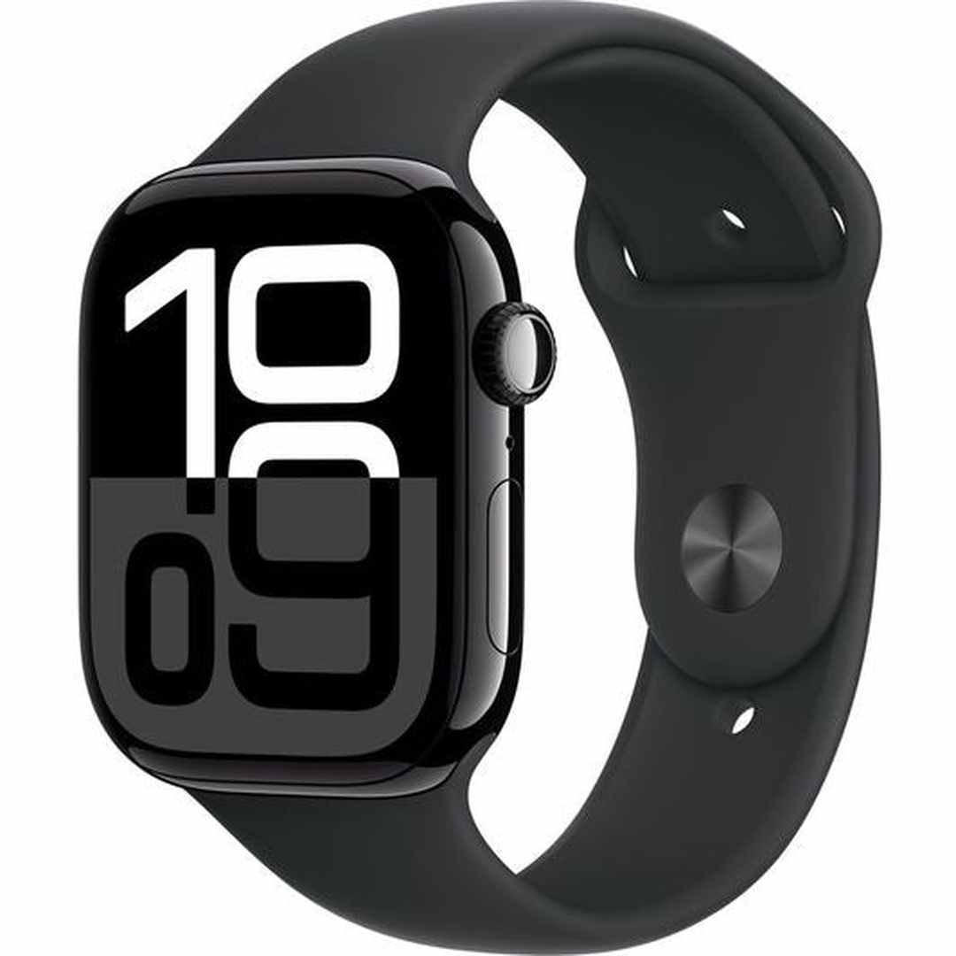 Apple Watch Series 10 GPS 46mm Jet Black Aluminium Case with Black Sport Band - M/L | MWWQ3QA/A Apple Smartwatch Euronics Ireland