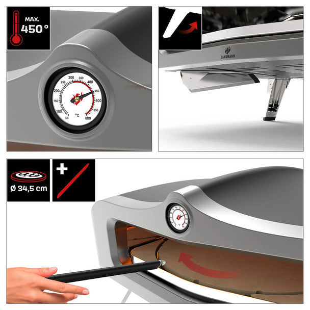 Landman Caliano Quick Heat Gas Pizza Oven | 11932 Landmann Pizza Maker Euronics Ireland