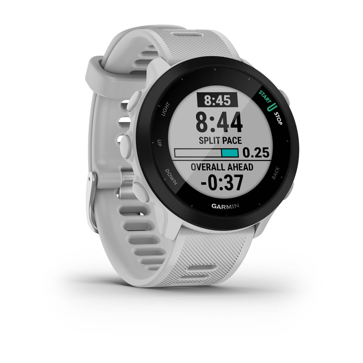 Garmin Forerunner 55 GPS Running Smartwatch - angled left-front view